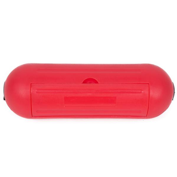 Steckersafe - Robuste wetterfeste Box für sichere Stromverbindungen im Garten & Aussenbereich - Spritzfest - 21x6.5x7cm - Rot