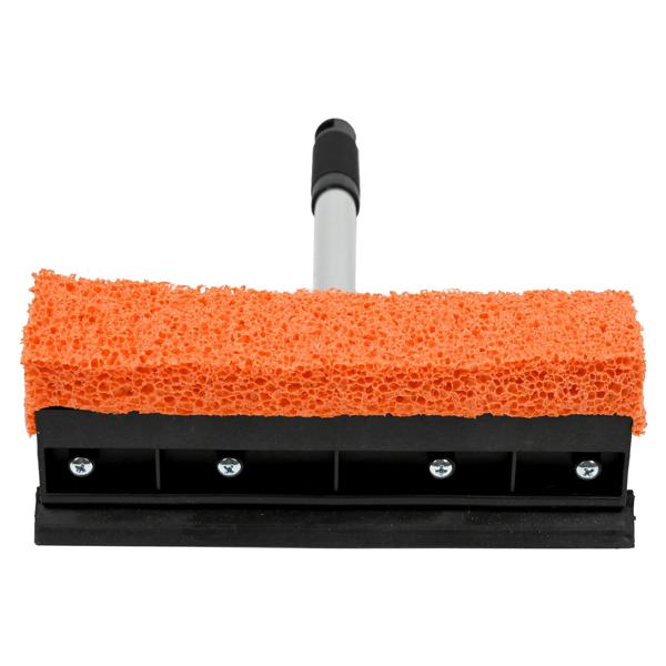 2-in-1 Fensterreiniger mit Schwamm und Abzieher - Streifenfreie Sauberkeit für Autofenster, Glastüren, Wohnungen - L 36 cm B 24 cm - Robustes Aluminium