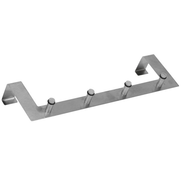 Türgarderobe mit 4 Haken - einfache Befestigung über Türen bis 40 mm - schafft Ordnung & Platz - hochwertiger Edelstahl - ideal für Bad, Schlafzimmer