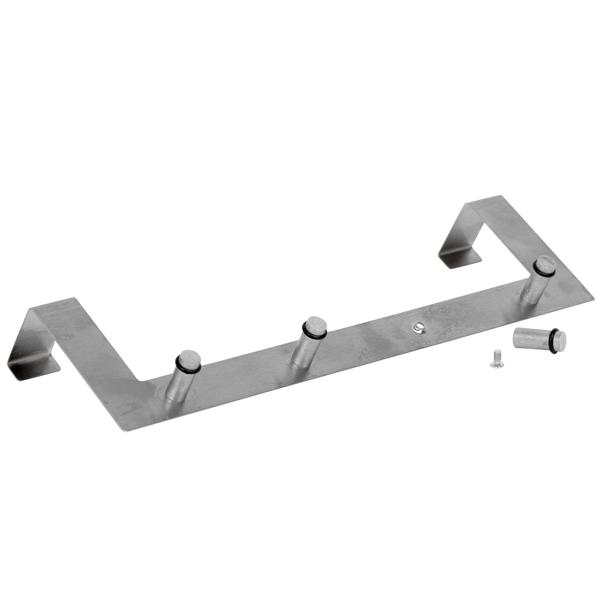 Türgarderobe mit 4 Haken - einfache Befestigung über Türen bis 40 mm - schafft Ordnung & Platz - hochwertiger Edelstahl - ideal für Bad, Schlafzimmer