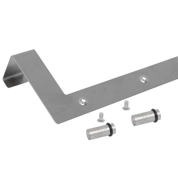 Türgarderobe mit 4 Haken - einfache Befestigung über Türen bis 40 mm - schafft Ordnung & Platz - hochwertiger Edelstahl - ideal für Bad, Schlafzimmer