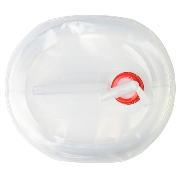 Wasserbehälter 5 Liter faltbar - Ideal für Reisen, Camping & Outdoor - Robuster Trinkwasser-Container mit Wasserhahn - Transparent, hygienisch & platzsparend