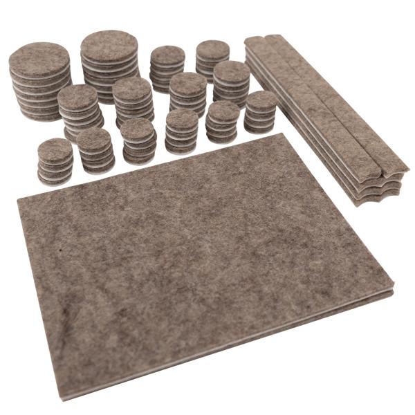 Filzgleiter 80-tlg. Vorratspack - Anti-Kratz-Filz für Stuhlbeine & Möbel - Bodenschutz & Schalldämpfung - verschiedene Grössen für Umzüge