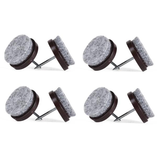 Filzgleiter mit Nagel Ø 25mm - Anti-Kratz & Schalldämpfung für Stuhlbeine & Möbel - 8-tlg. Bodenschoner für Umzug & dauerhaften Schutz