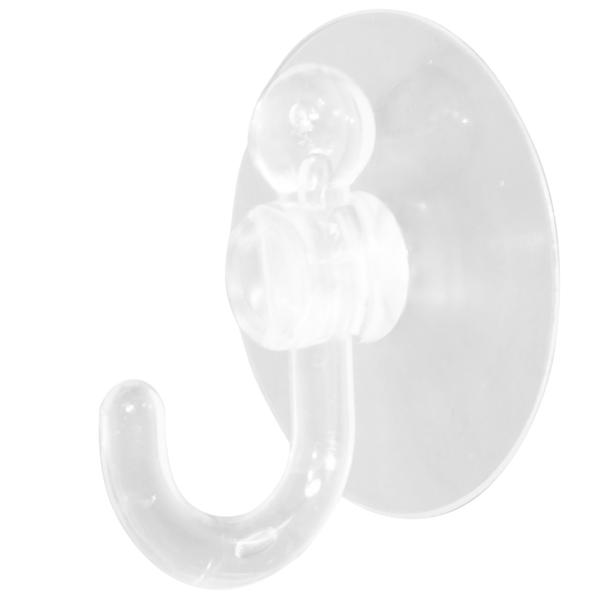 Saugnapf-Haken 8er-Set - mühelose Montage ohne Bohren für Bad Küche WC - Ø 3,5 cm - transparentes Design - ideal für Handtücher & Lichterketten an Glas