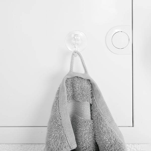 Saugnapf-Haken 8er-Set - mühelose Montage ohne Bohren für Bad Küche WC - Ø 3,5 cm - transparentes Design - ideal für Handtücher & Lichterketten an Glas