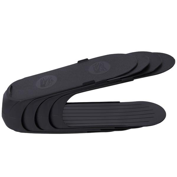 Schuh-Organizer 4tlg. Set - Perfekte Aufbewahrung für mehr Ordnung & Hygiene im Schuhschrank - Schwarz - Masse: 10.5x26.3x15 cm - Leicht zu reinigen