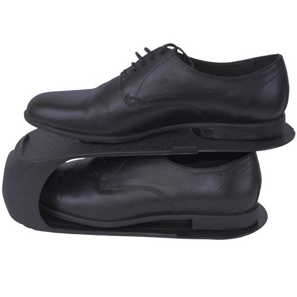 Schuh-Organizer 4tlg. Set - Perfekte Aufbewahrung für mehr Ordnung & Hygiene im Schuhschrank - Schwarz - Masse: 10.5x26.3x15 cm - Leicht zu reinigen