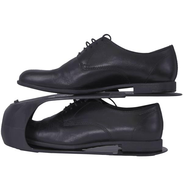 Schuh-Organizer 4tlg. Set - Perfekte Aufbewahrung für mehr Ordnung & Hygiene im Schuhschrank - Schwarz - Masse: 10.5x26.3x15 cm - Leicht zu reinigen