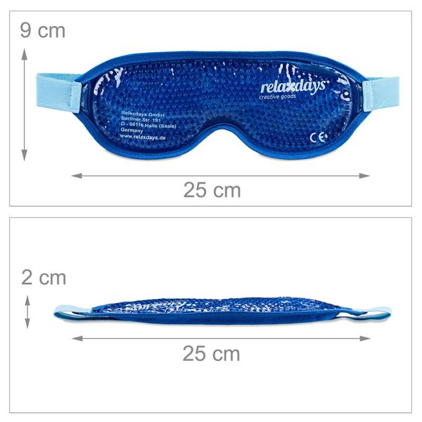 2er Set Augenmaske - Kühlend & wärmend - Gelperlen, Entspannung pur, gegen Kopfschmerzen, geschwollene Augen, Stress
