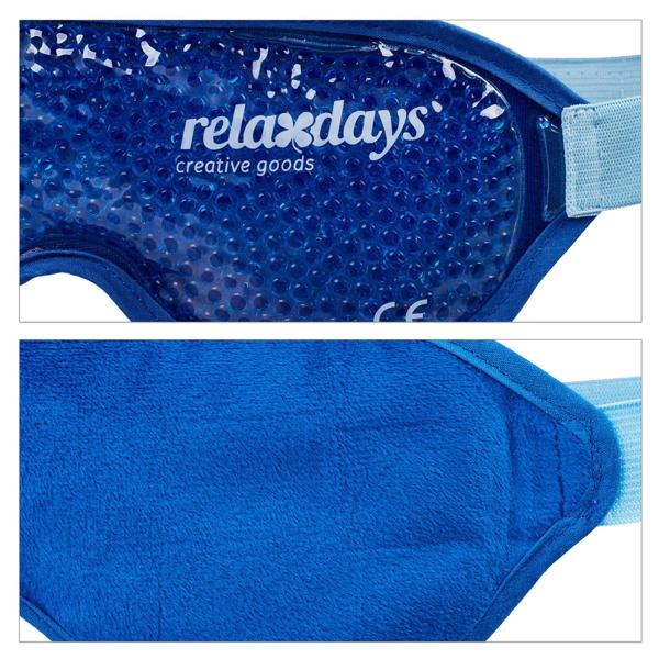 2er Set Augenmaske - Kühlend & wärmend - Gelperlen, Entspannung pur, gegen Kopfschmerzen, geschwollene Augen, Stress