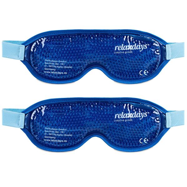 2er Set Augenmaske - Kühlend & wärmend - Gelperlen, Entspannung pur, gegen Kopfschmerzen, geschwollene Augen, Stress