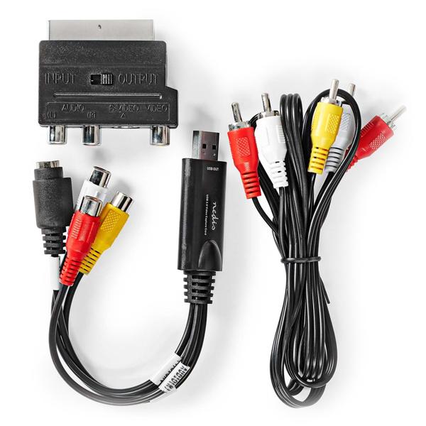 USB Audio- & Video-Grabber zum Digitalisieren analoger Videoquellen, einfach zu bedienen, kompatibel mit VHS, Camcorder & mehr, inkl. Software