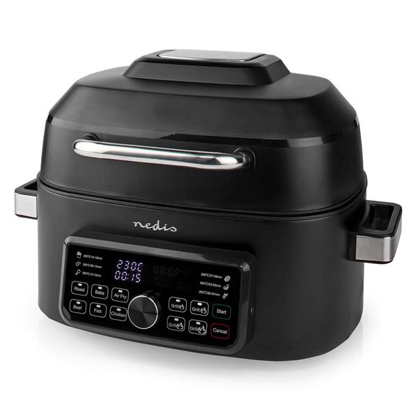 XL Digitaler Heissluft-Fritteusegrill, 120 °C bis 265 °C , 6 l, Timer, Air Fryer, 1660 W, mit Grillfunktion und 7 vorprogrammierte Kocheinstellungen