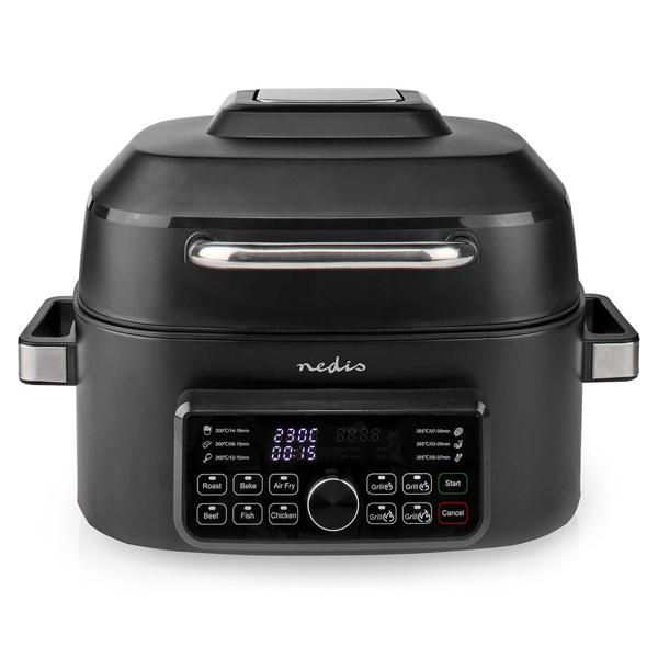 XL Digitaler Heissluft-Fritteusegrill, 120 °C bis 265 °C , 6 l, Timer, Air Fryer, 1660 W, mit Grillfunktion und 7 vorprogrammierte Kocheinstellungen