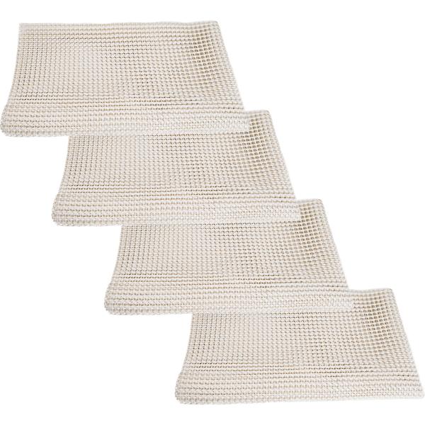 4er-Set Teppich Antirutschunterlage, Antirutschmatte zuschneidbar, 80 x 200 cm, Rutsch Stop für Teppiche, Schubladen, Kofferraum, creme-weiss