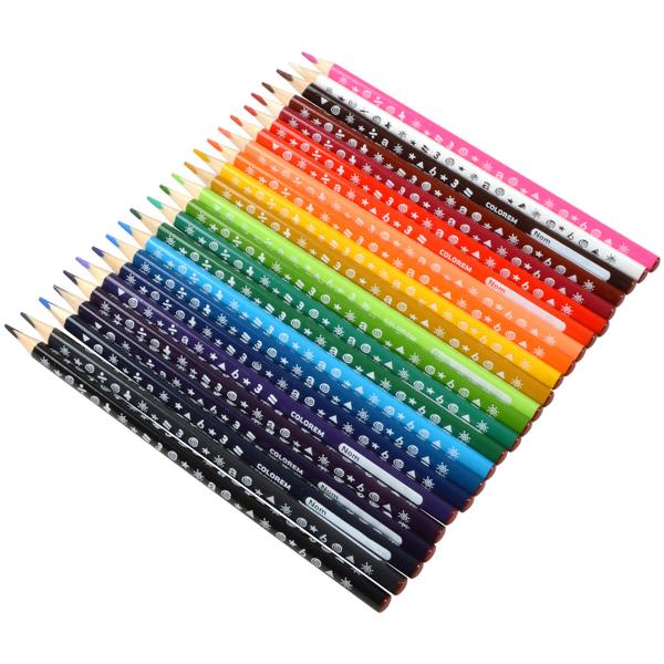 Buntstifte 24er-Set - Vielfältige Farben für kreative Bilder - Ideal für Zuhause, Schule, Mandalas, Bullet Journals & Grusskarten - Pädagogisch wertvoll