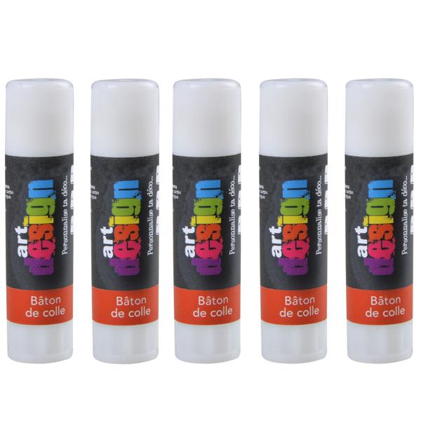 Klebestift 5er-Pack - Schonend für Papiermaterialien - Gute Soforthaftung & sparsam - Ideal für Fotoalben, Bulletjournals & Bastelarbeiten - Hygienisch & effizient