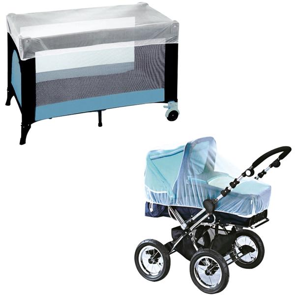 Moskitonetz für Kinderwagen, Babyschale, Babybett - Effektiver Insektenschutz für Ihr Baby - Faltbar, 30x70x130cm, universell passend