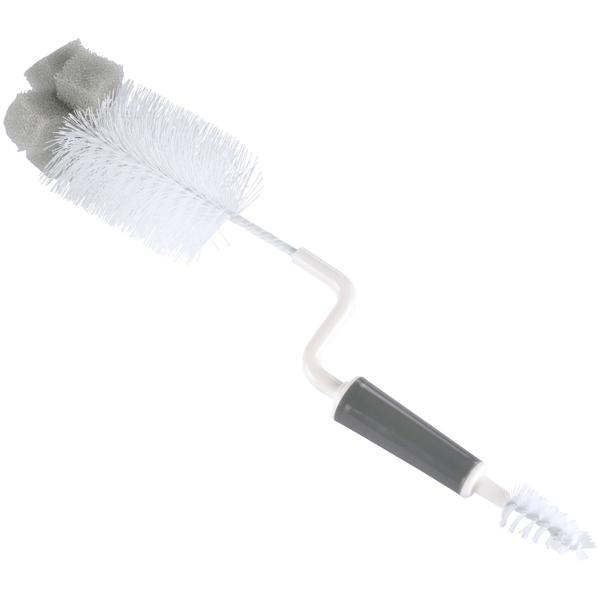 Rotierende Fläschchenbürste 2-in-1 - Hygienische Reinigung für Babyflaschen & Schnuller - Effiziente Rotation - Nylonborsten - 29 cm Kunststoffgriff