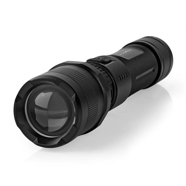 LED-Taschenlampe - Vollmetallgehäuse & Li-Ionen-Akku 3,7V/2,2Ah - 10W, 1000 Lumen, 100m Reichweite, IPX4, USB-C - Perfekt für Outdoor & Notfälle