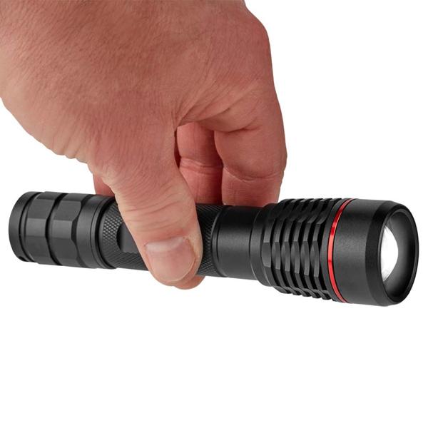 LED-Taschenlampe - robustes Vollmetallgehäuse IPX7 wasserdicht - 200m Leuchtweite 1000 Lumen - 10W Li-Ionen-Akku USB-C wiederaufladbar