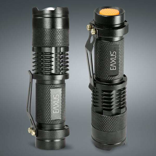 Mini-Taschenlampe mit superheller T6 LED, 300 Lumen, 3 Lichtmodi, robustes Aluminiumgehäuse, kompakt & leicht, ideal für Outdoor, Camping & Notfälle