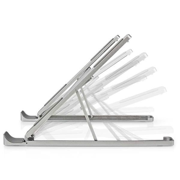 Faltbarer Laptop Ständer - 6 Betrachtungswinkel einstellbar für ergonomisches Arbeiten - Aluminium Notebookständer für 5-17 Zoll Geräte, MacBooks