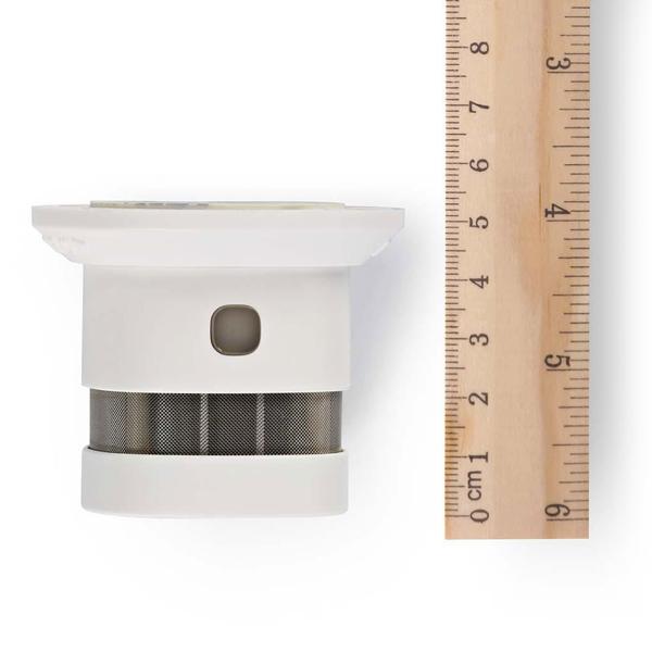 Mini-Rauchmelder für Wohn- & Gewerberäume - 10-Jahre-Batterie & 85 dB Alarmton - Diskretes Design, CR123A, 60x50x60mm, 68g, einfach installierbar