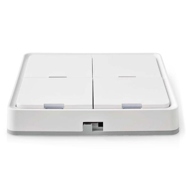 Programmierbarer SmartLife Wandschalter, 4 Tasten, weiss – für die einfache Steuerung von Smart Life Produkten, Smart Home Lösung