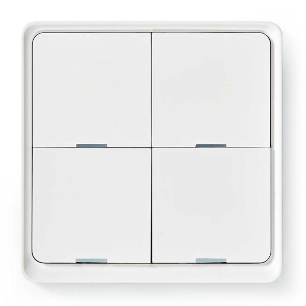 Programmierbarer SmartLife Wandschalter, 4 Tasten, weiss – für die einfache Steuerung von Smart Life Produkten, Smart Home Lösung