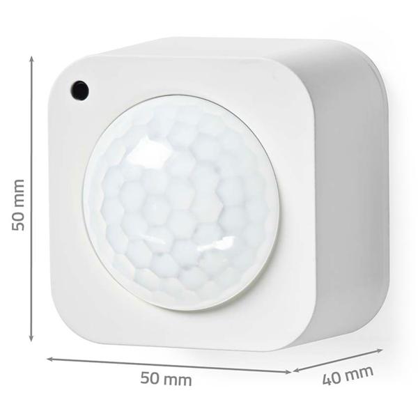 SmartLife Bewegungssensor - PIR-Sensor - Smart Home kompatibel - Helligkeitserkennung - kabellos, batteriebetrieben - 100° Detektionswinkel - 4,6x3,9x4,6 cm