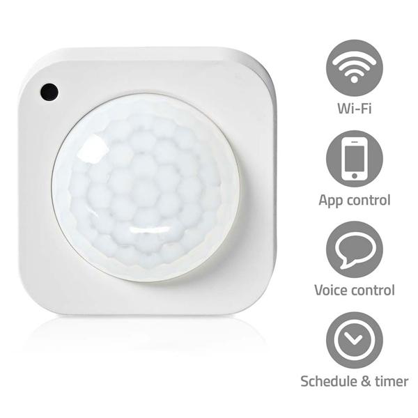 SmartLife Bewegungssensor - PIR-Sensor - Smart Home kompatibel - Helligkeitserkennung - kabellos, batteriebetrieben - 100° Detektionswinkel - 4,6x3,9x4,6 cm