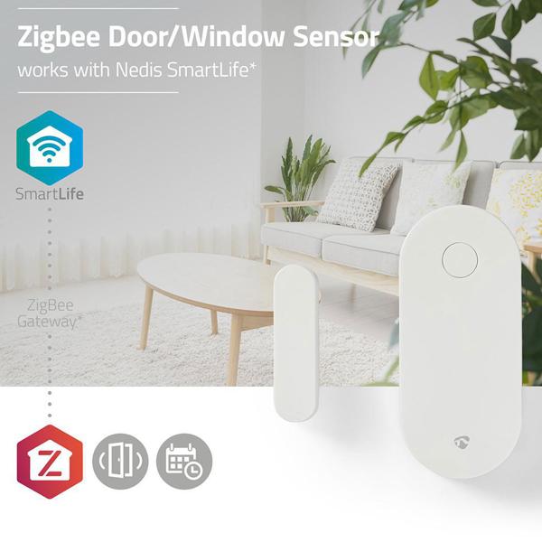 Smarter Tür- & Fenstersensor - Smart Home Sicherheit & Komfort - Einbruchprävention- Heizung/Klima Steuerung - Batterie (CR2032) - SmartLife System