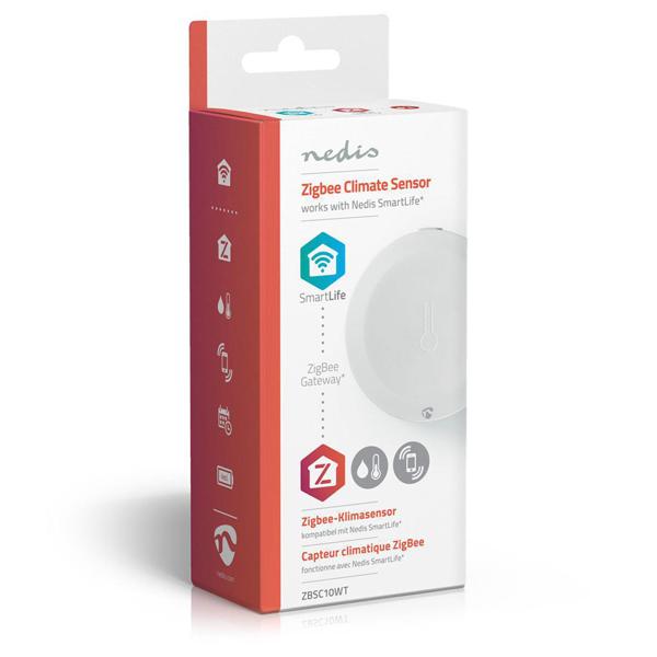 SmartLife Klimasensor - Intelligenter WiFi Wettersensor für Hausautomation - Thermometer Hygrometer mit Android/iOS App - Zigbee 3.0 kompatibel