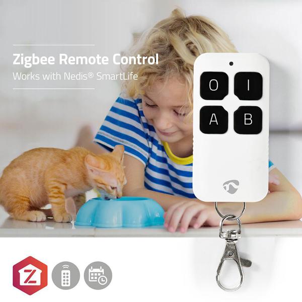 SmartLife Fernbedienung für smarte Haushaltsgeräte – 4 programmierbare Tasten – Zigbee 3.0, inkl. Batterie (CR2032)