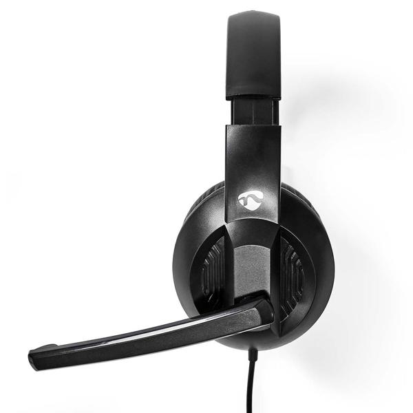 Over-Ear Headset Stereo Kopfhörer - PC Gaming Meetings Home Office - USB-C/A - 40mm Treiber - Klares Mikrofon - 1.8m Kabel - Schwarz