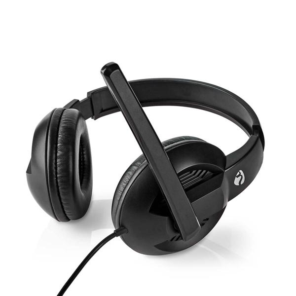 Over-Ear Headset Stereo Kopfhörer - PC Gaming Meetings Home Office - USB-C/A - 40mm Treiber - Klares Mikrofon - 1.8m Kabel - Schwarz