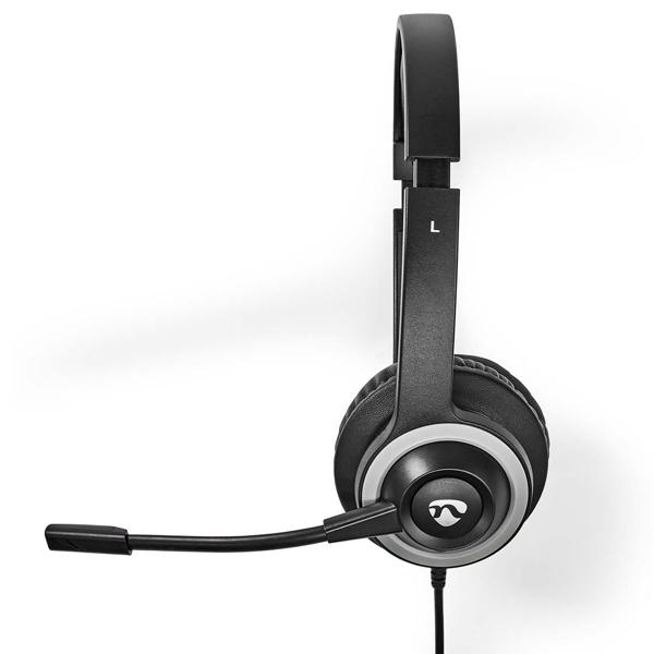 Over-Ear Kopfhörer - Stereo Headset für PC Gaming & Online Meetings - USB-C/USB-A Adapter - Einstellbares Mikrofon - 1.8m Kabel - 40mm Treiber