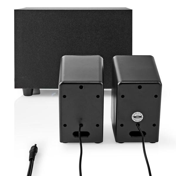 Lautsprecher mit Subwoofer - 2.1-Stereo-Sound für PC, Laptop & Smartphone - 33 Watt Gesamt, 15 Watt Subwoofer, 3,5mm Anschluss - USB-betrieben