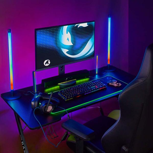 Komfortables Gaming-Headset mit flexiblem Mikrofon, USB-A, LED-Lichteffekten – Schwarz – Für lange Gaming-Sessions