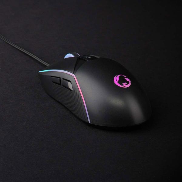 Gaming Maus mit Kabel - 6 Tasten, LED-Beleuchtung & ergonomisches Design - bis 7200 dpi, schwarz, USB, 150cm Kabel, RGB