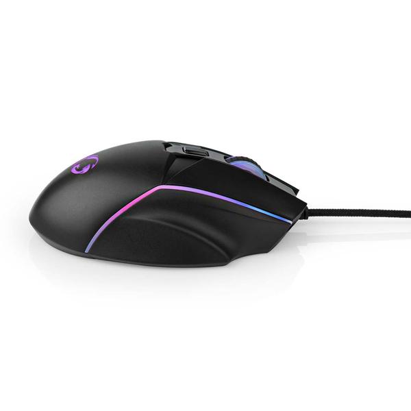 Gaming Maus mit Kabel - 6 Tasten, LED-Beleuchtung & ergonomisches Design - bis 7200 dpi, schwarz, USB, 150cm Kabel, RGB