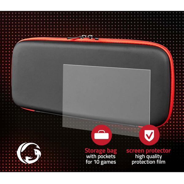 13-tlg. Zubehör Set für Nintendo Switch  – Ladestation, Controller- & Lenkradgriffe, Daumenkappen, Komplett-Set für ultimativen Spielspass