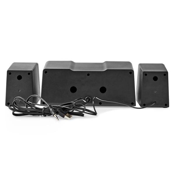 Gaming Lautsprecher PC Soundsystem - 2.2 Dual-Subwoofer 48 W RMS 16 W - LED-Lichteffekte reaktiv - 3.5mm AUX USB-A - für PC Laptop Smartphone