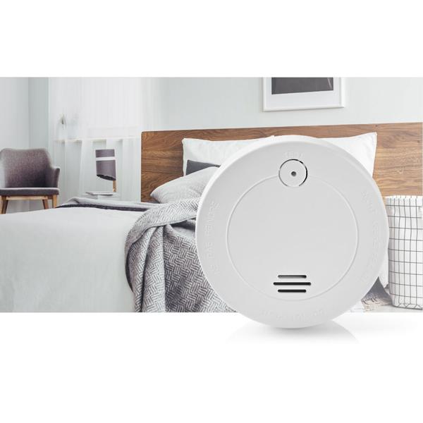 Zuverlässiger Rauchwarnmelder, weiss, mit lautem 85 dB Alarm, EN-14604 zertifiziert, langlebigem 10-Jahres-Sensor & 1 Jahr Batterie-Laufzeit