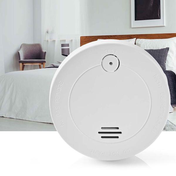 Zuverlässiger Rauchwarnmelder, weiss, mit lautem 85 dB Alarm, EN-14604 zertifiziert, langlebigem 10-Jahres-Sensor & 1 Jahr Batterie-Laufzeit