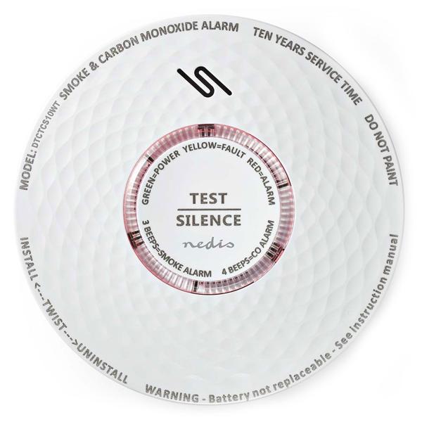 Lebensretter mit Doppelfunktion: Rauch- und Kohlenmonoxidmelder (CO) mit 85dB Alarm – Weisser Melder mit 10 Jahren Batterielaufzeit für optimalen Schutz