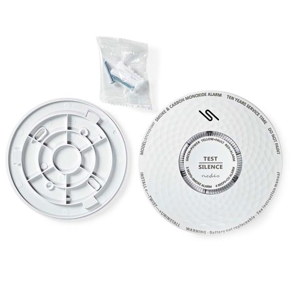 Lebensretter mit Doppelfunktion: Rauch- und Kohlenmonoxidmelder (CO) mit 85dB Alarm – Weisser Melder mit 10 Jahren Batterielaufzeit für optimalen Schutz