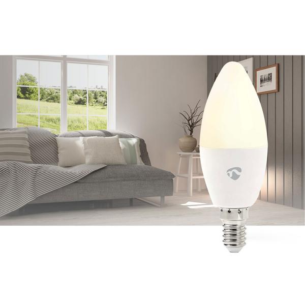 SmartLife WLAN-LED-Lampe (E14, RGBW, 4.9W) – Glühbirne mit Farbwechsel, 2200-6500K – App für Android & iOS – Smart-Home-Beleuchtung